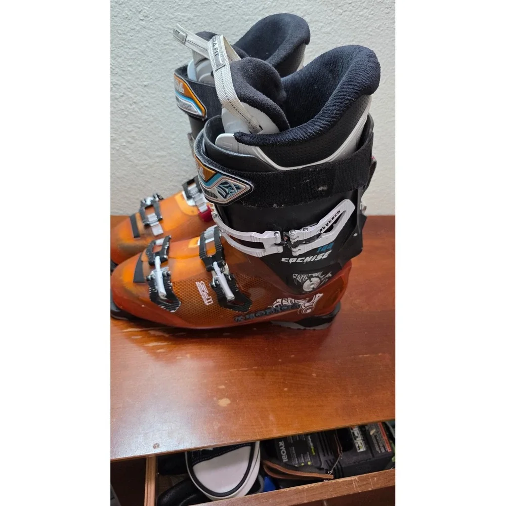 Tecnica Cochise 100 Ski Boots Mens 29.5 Orange Black IFS Ultra Fit Freeride